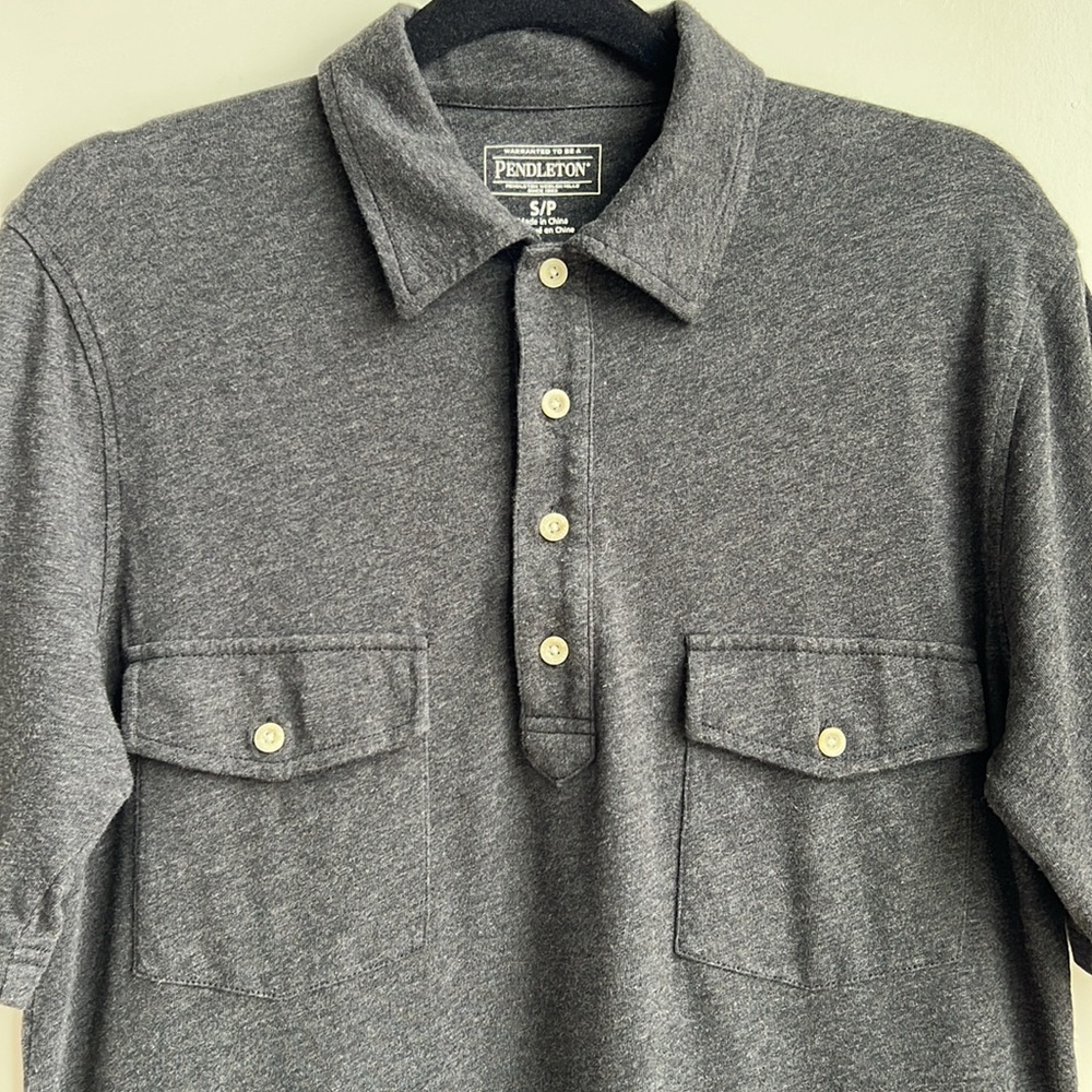 Pendleton Gray Button Placket Polo - image 4